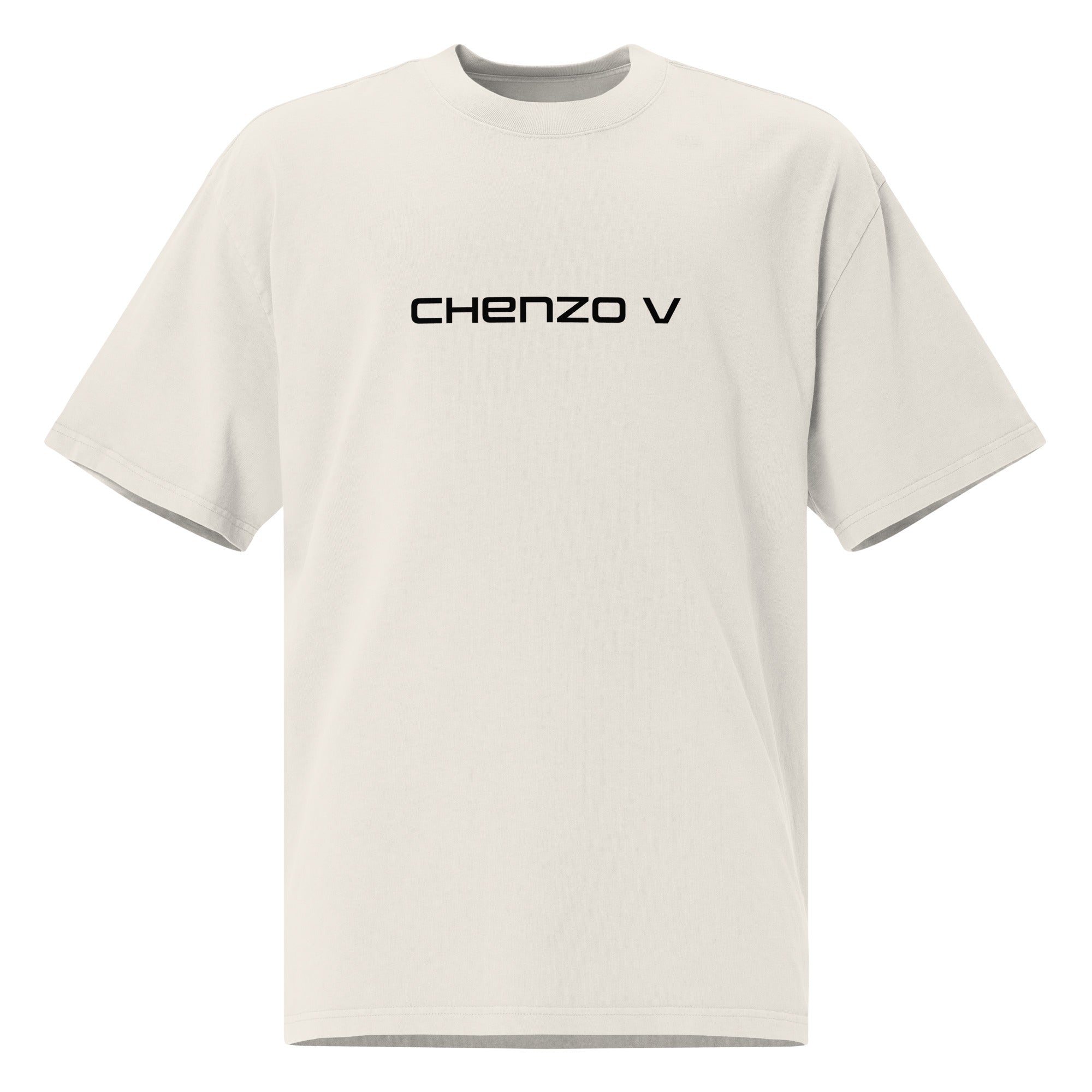 Chenzo V Logo | Off-White Oversized Faded T-Shirt Chenzo V Logo | Off-White Oversized Faded T-Shirt