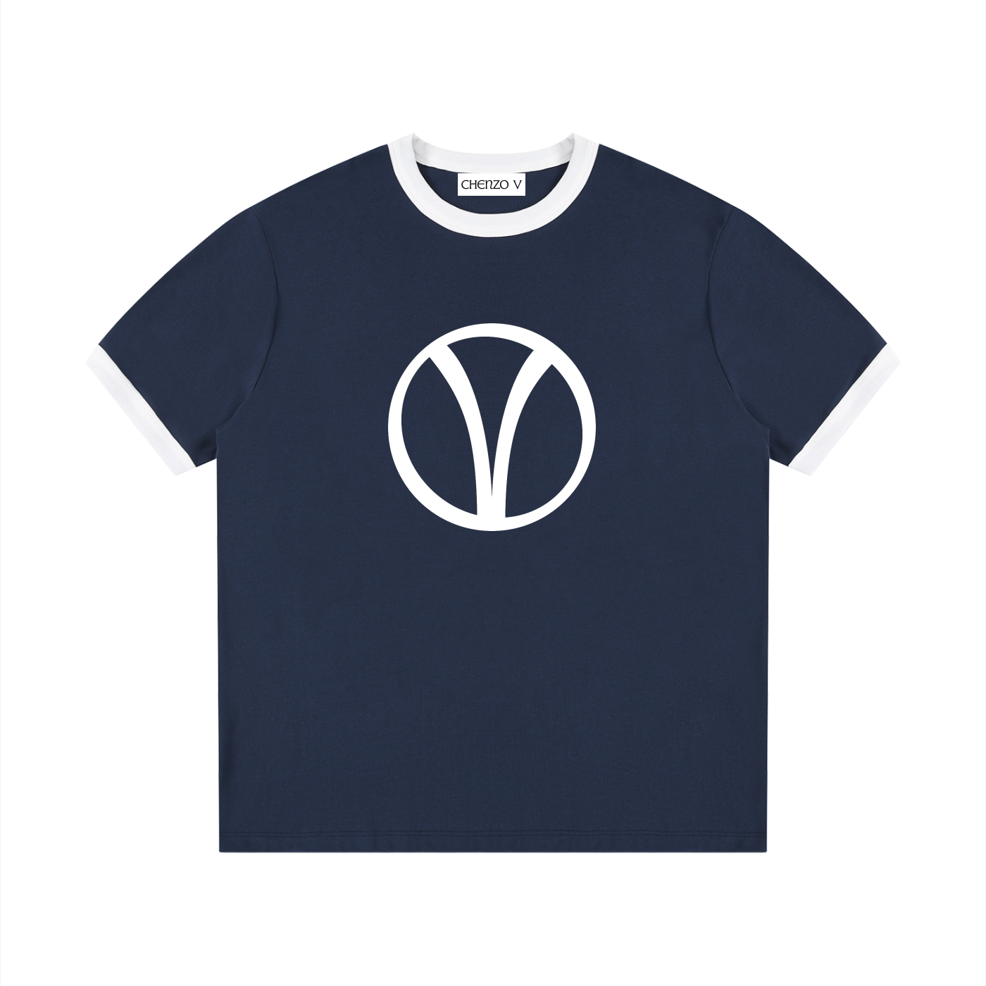 V Sign Contrast Tee