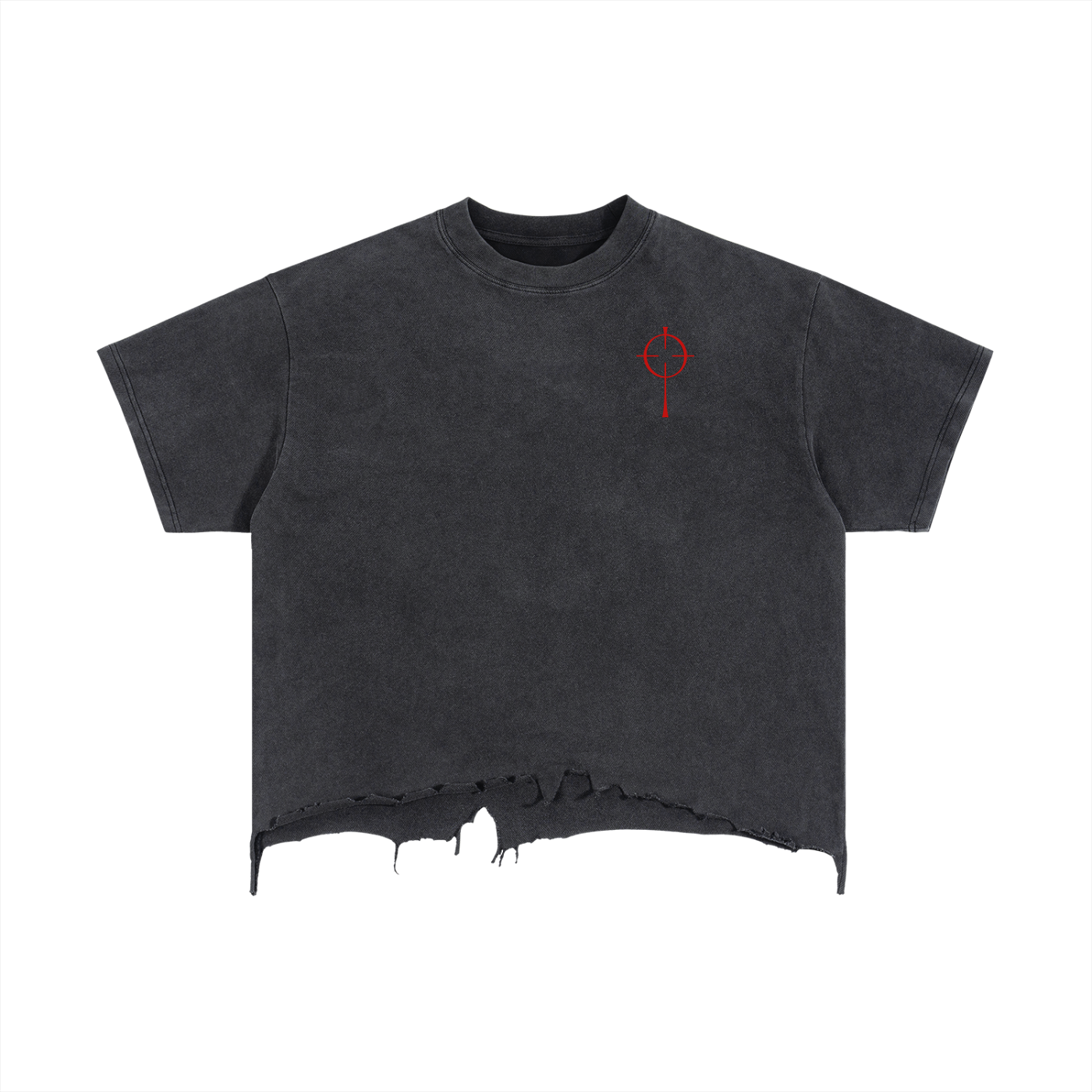 Crucifixed Boxy Distressed Tee