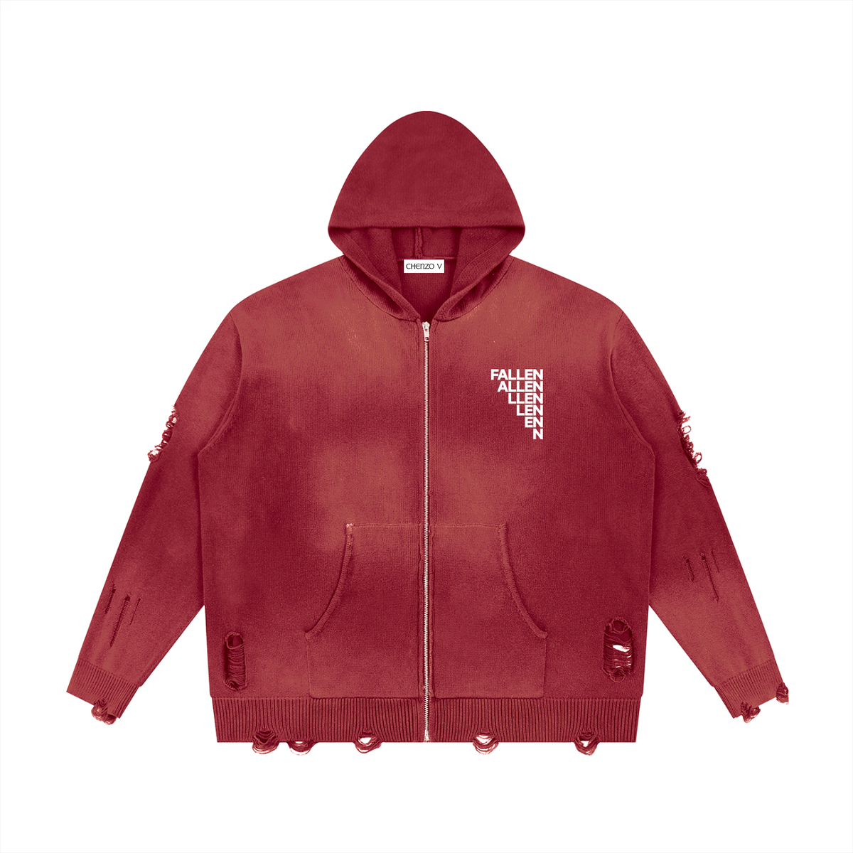 Fallen Distressed Zip
