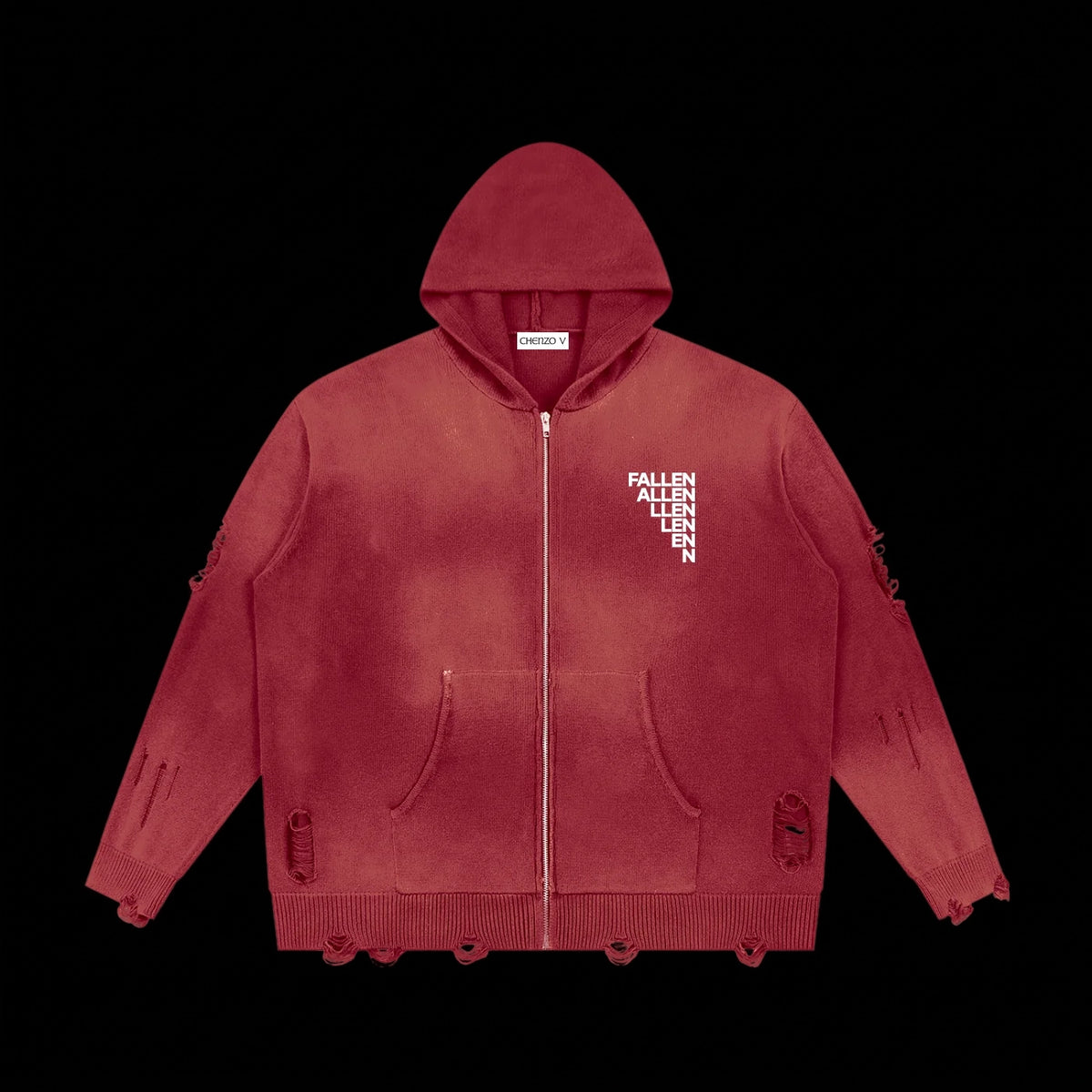 Fallen Distressed Zip