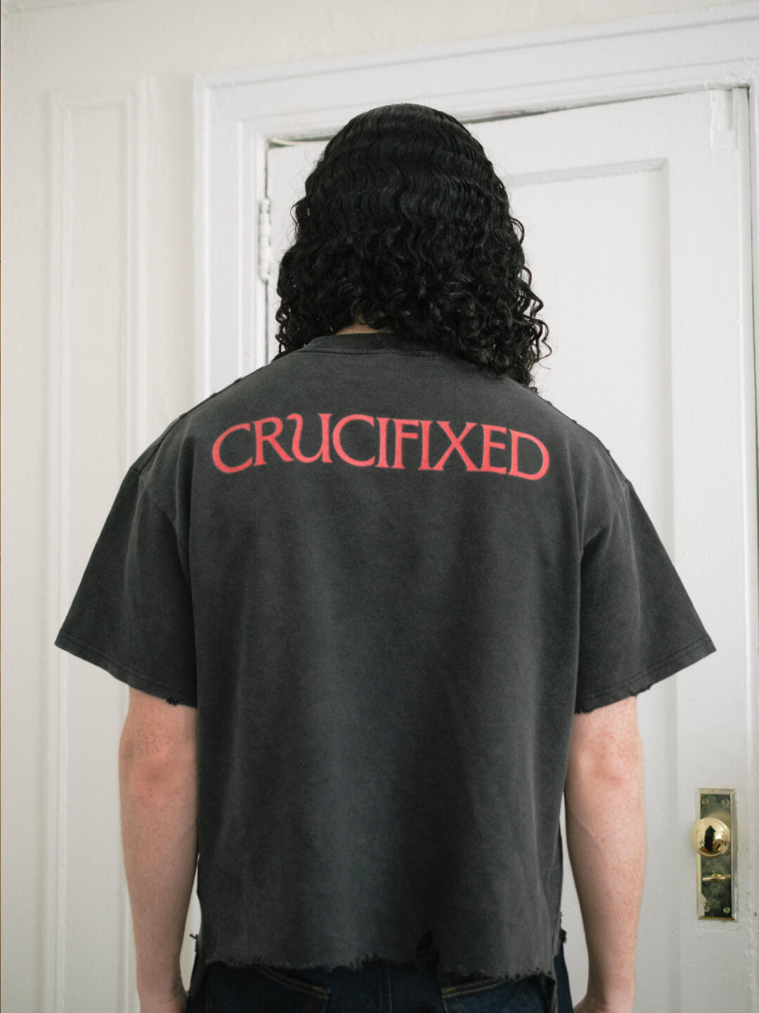 Crucifixed Boxy Distressed Tee