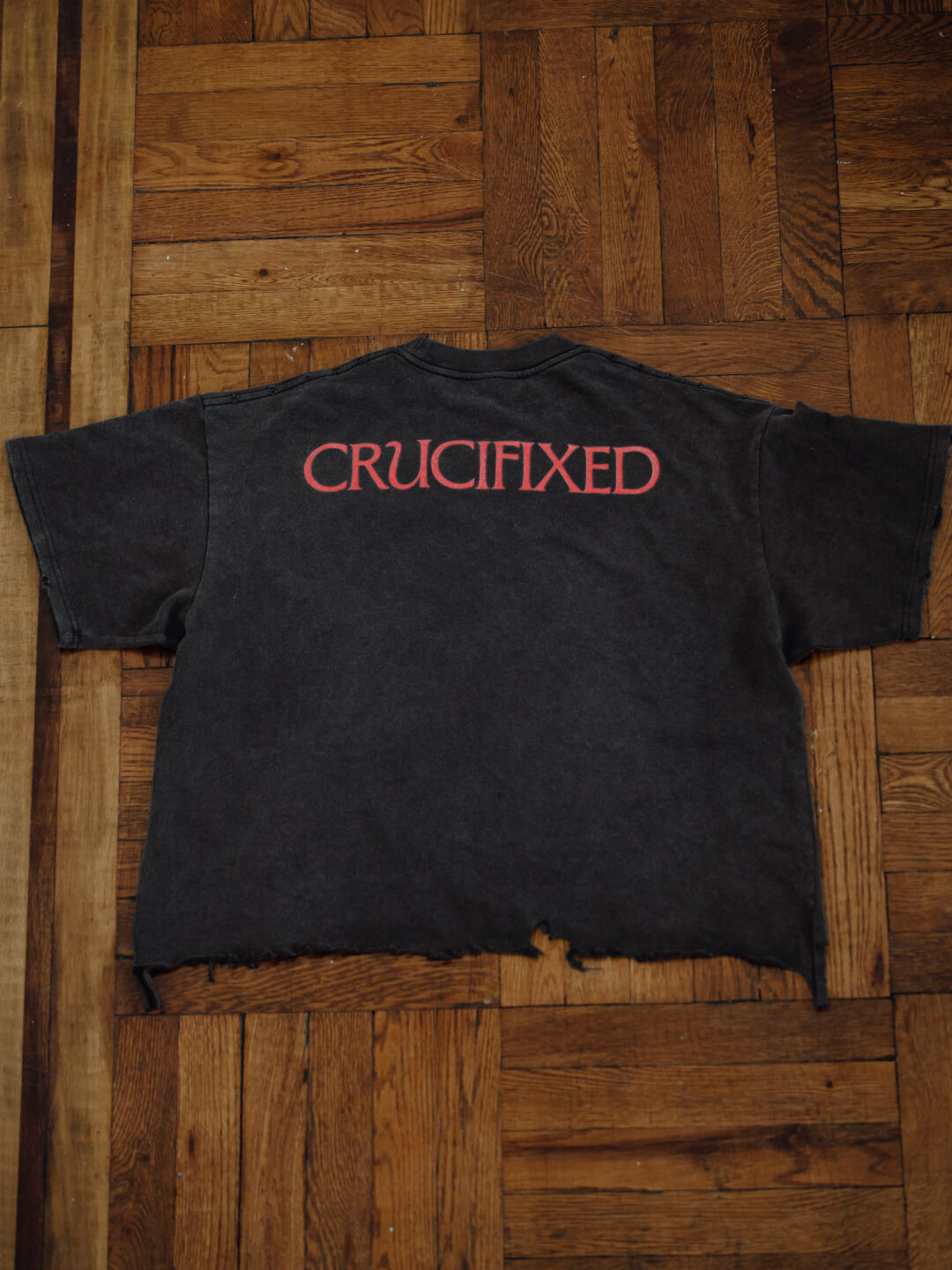 Crucifixed Boxy Distressed Tee