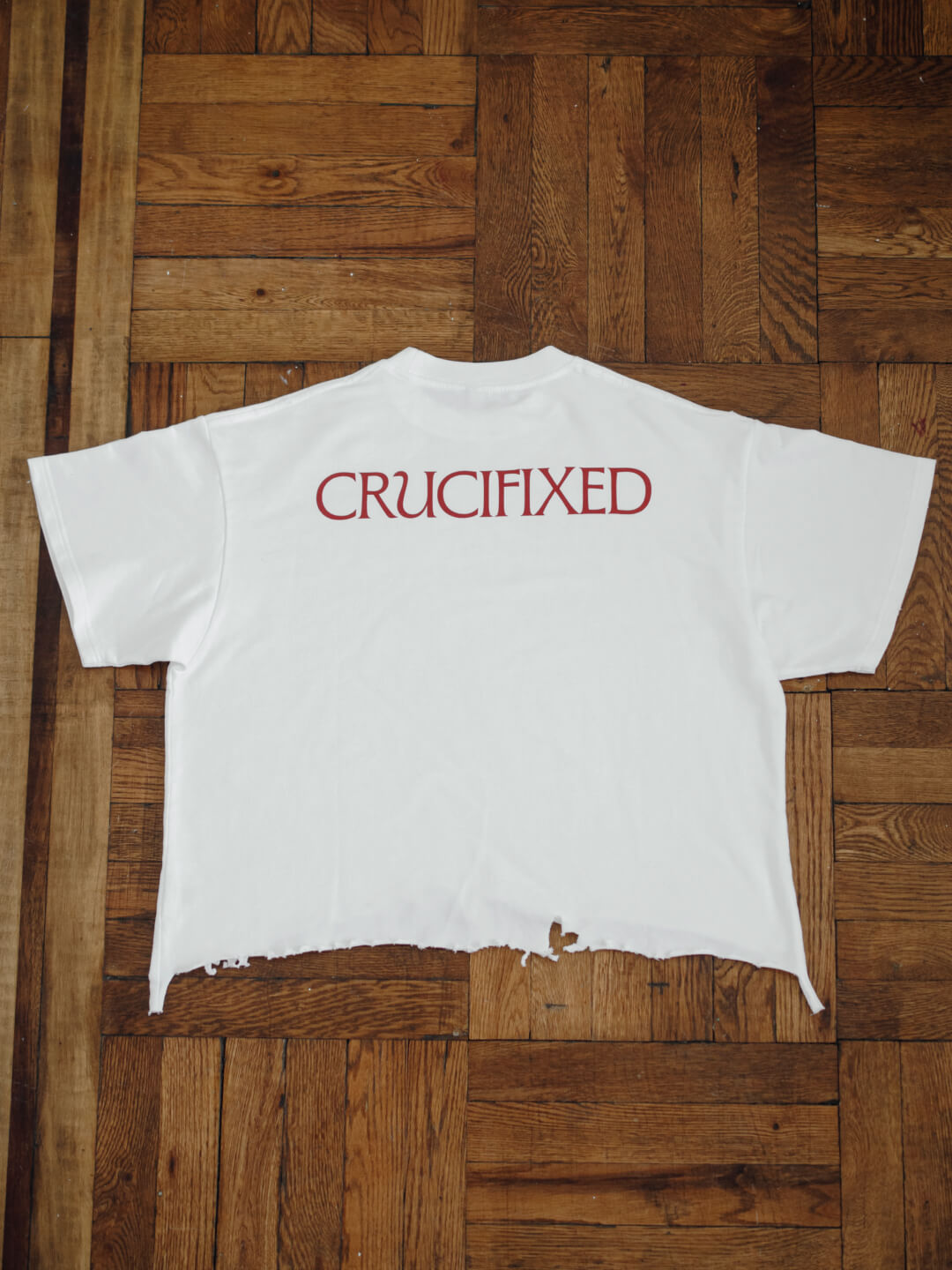 Crucifixed Boxy Distressed Tee