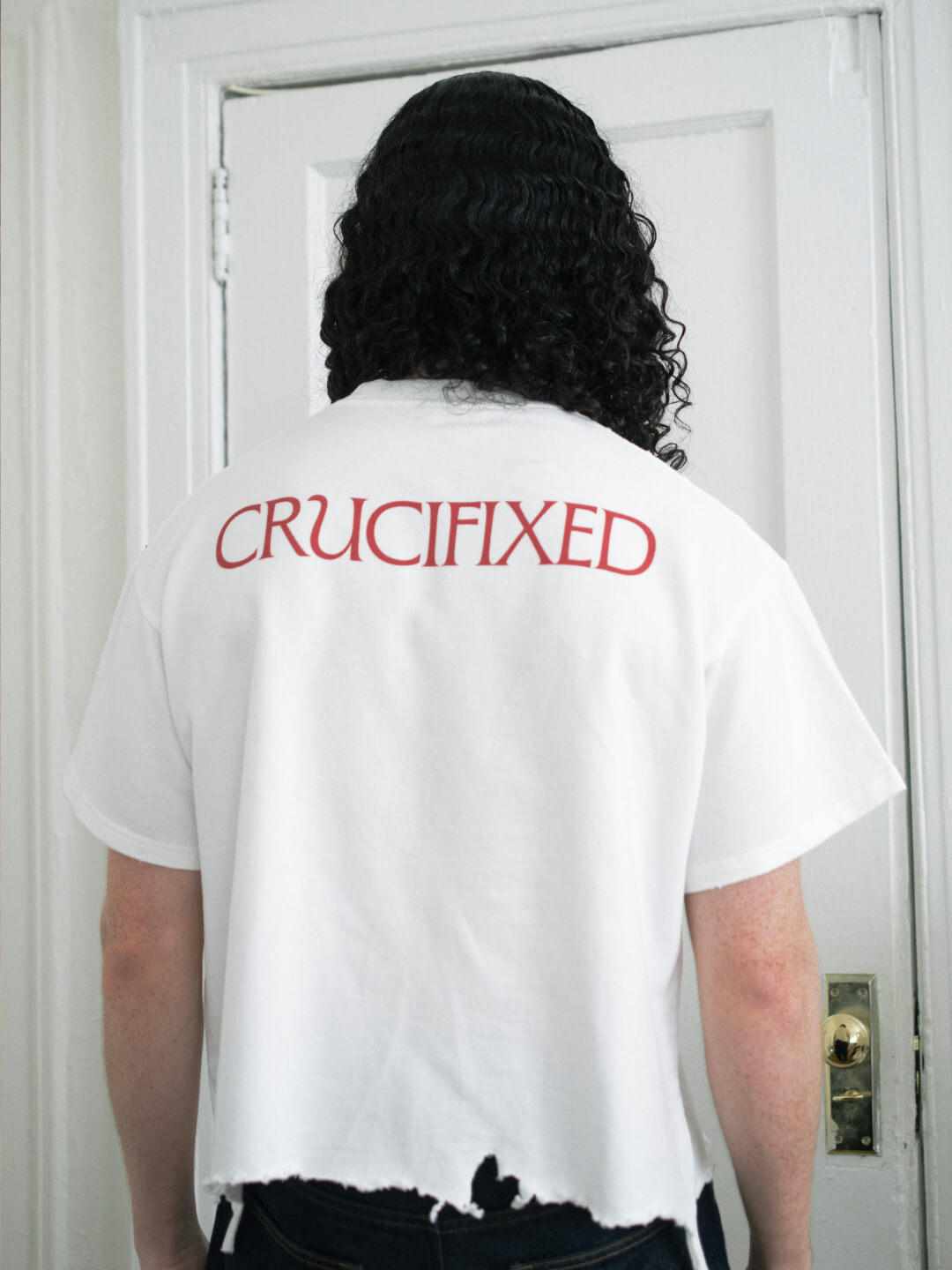 Crucifixed Boxy Distressed Tee