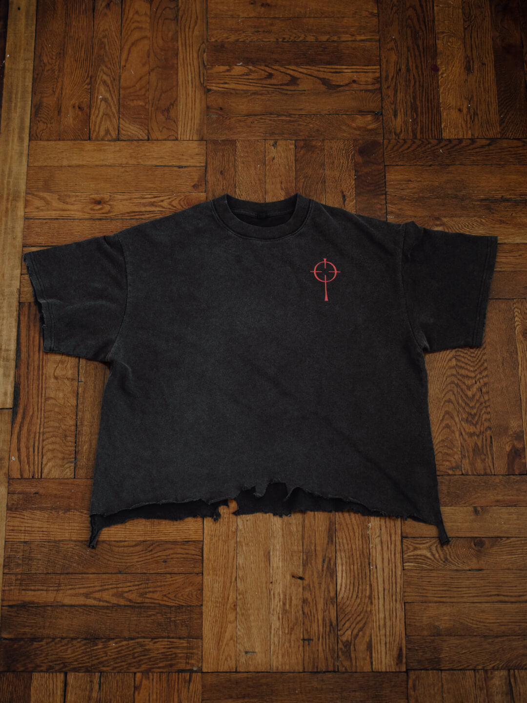 Crucifixed Boxy Distressed Tee