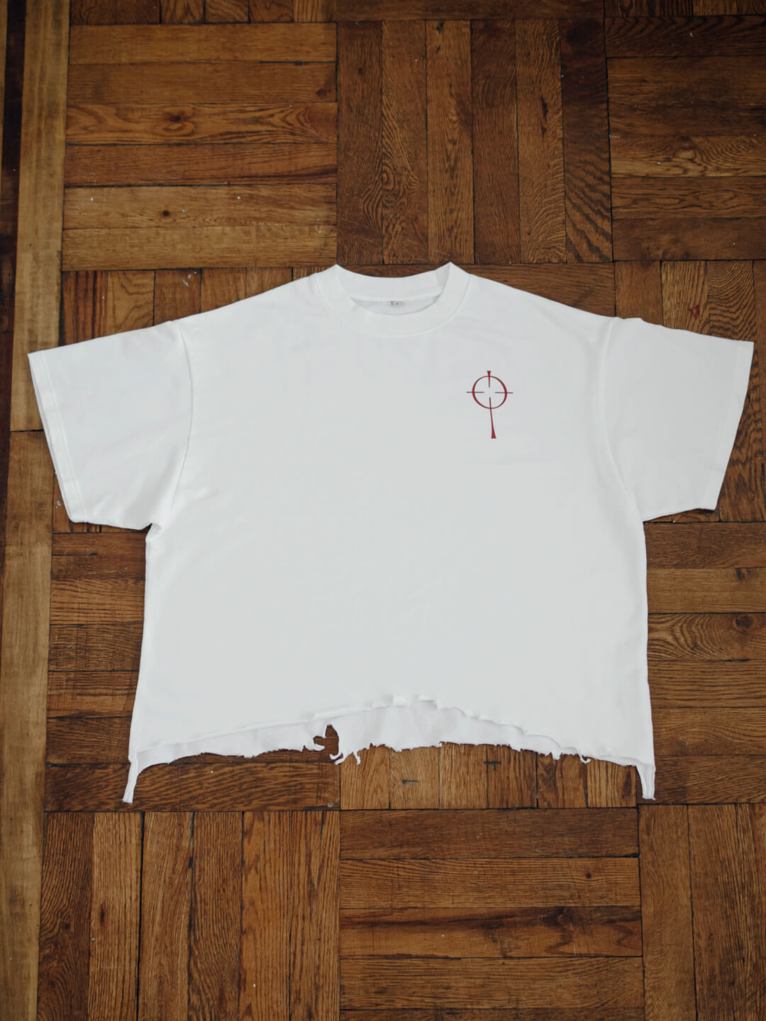 Crucifixed Boxy Distressed Tee