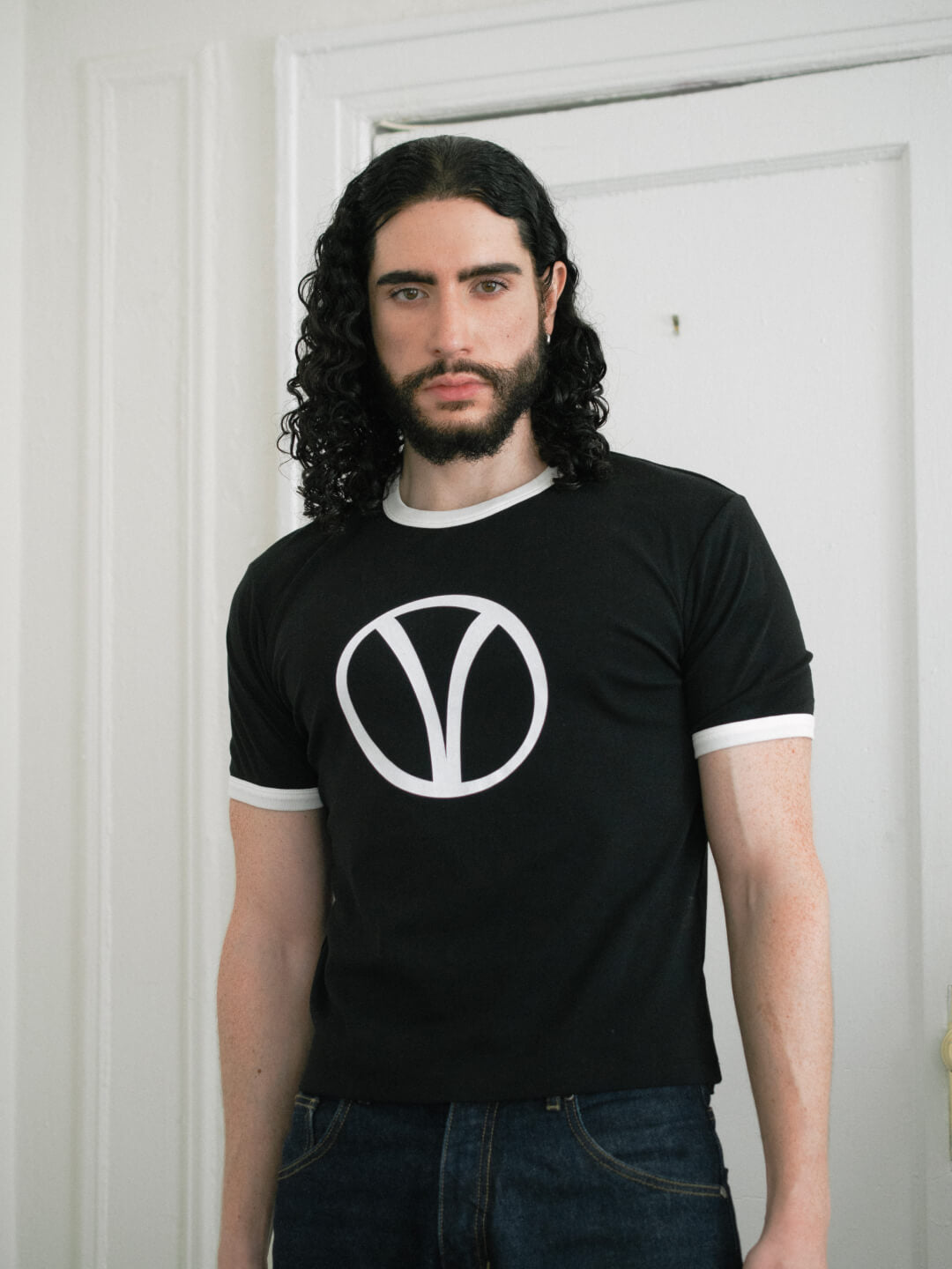 V Sign Ringer Tee