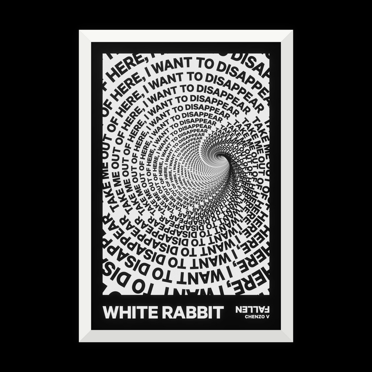 WHITE RABBIT Framed Poster