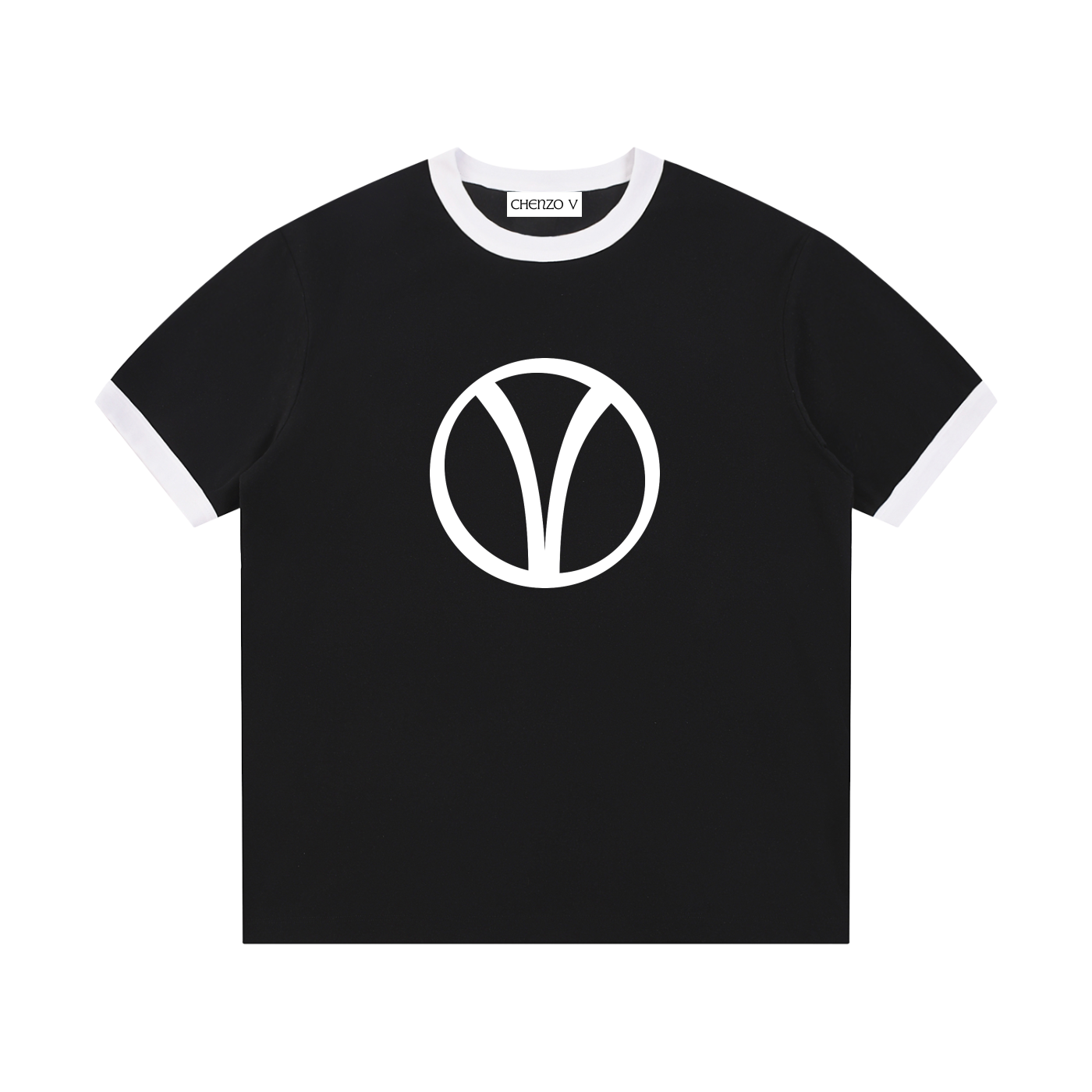 V Sign Contrast Tee