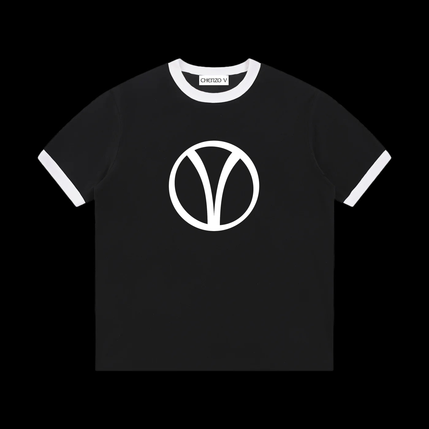V Sign Contrast Tee
