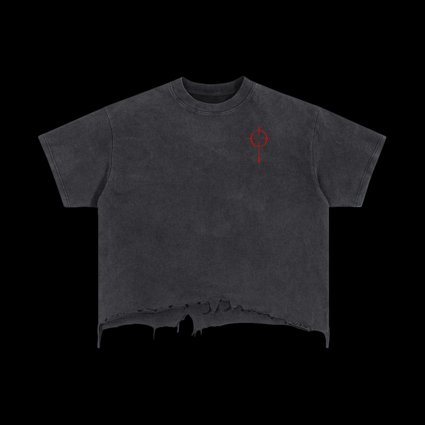 Crucifixed Boxy Distressed Tee