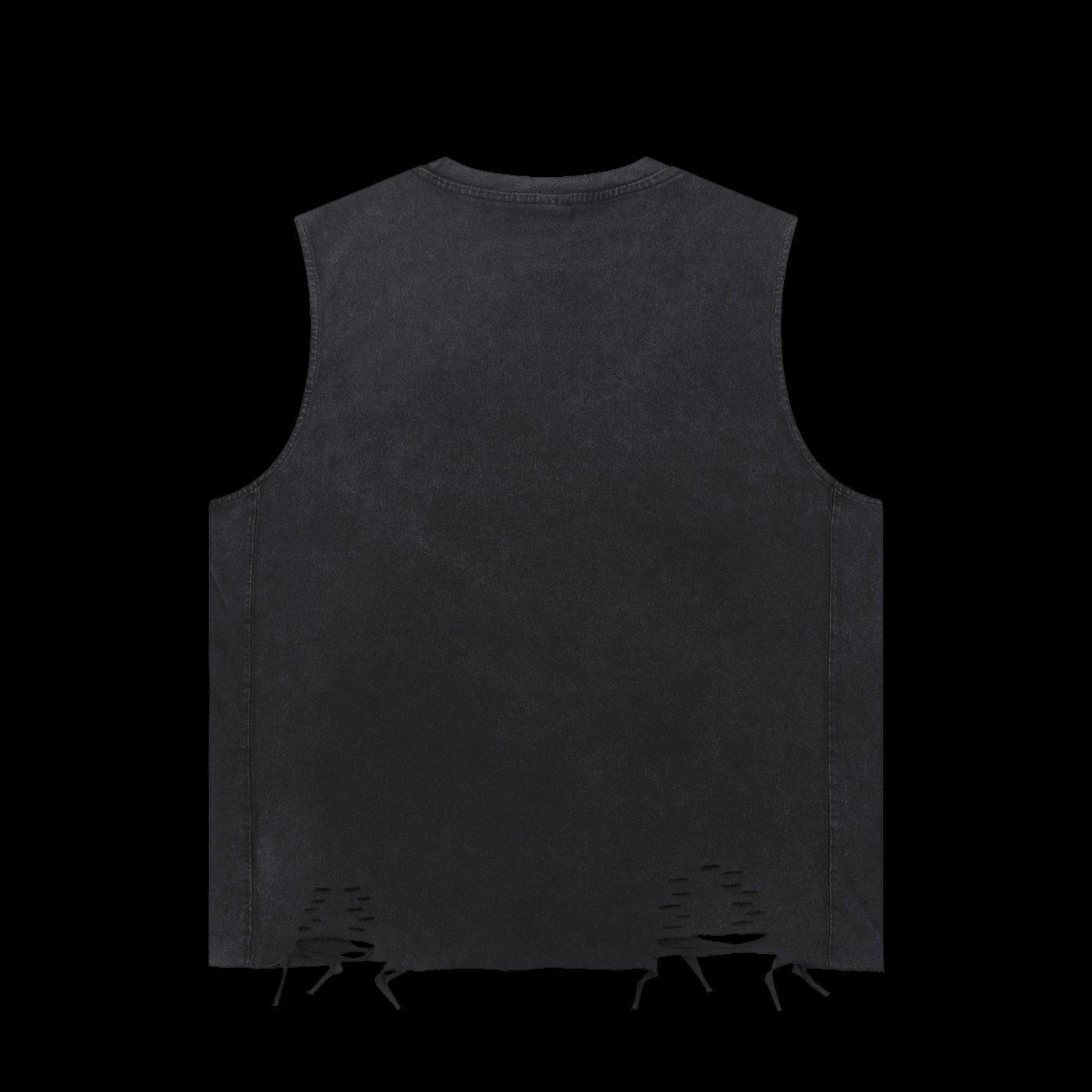 Crucifixed Raw-Hem Tank