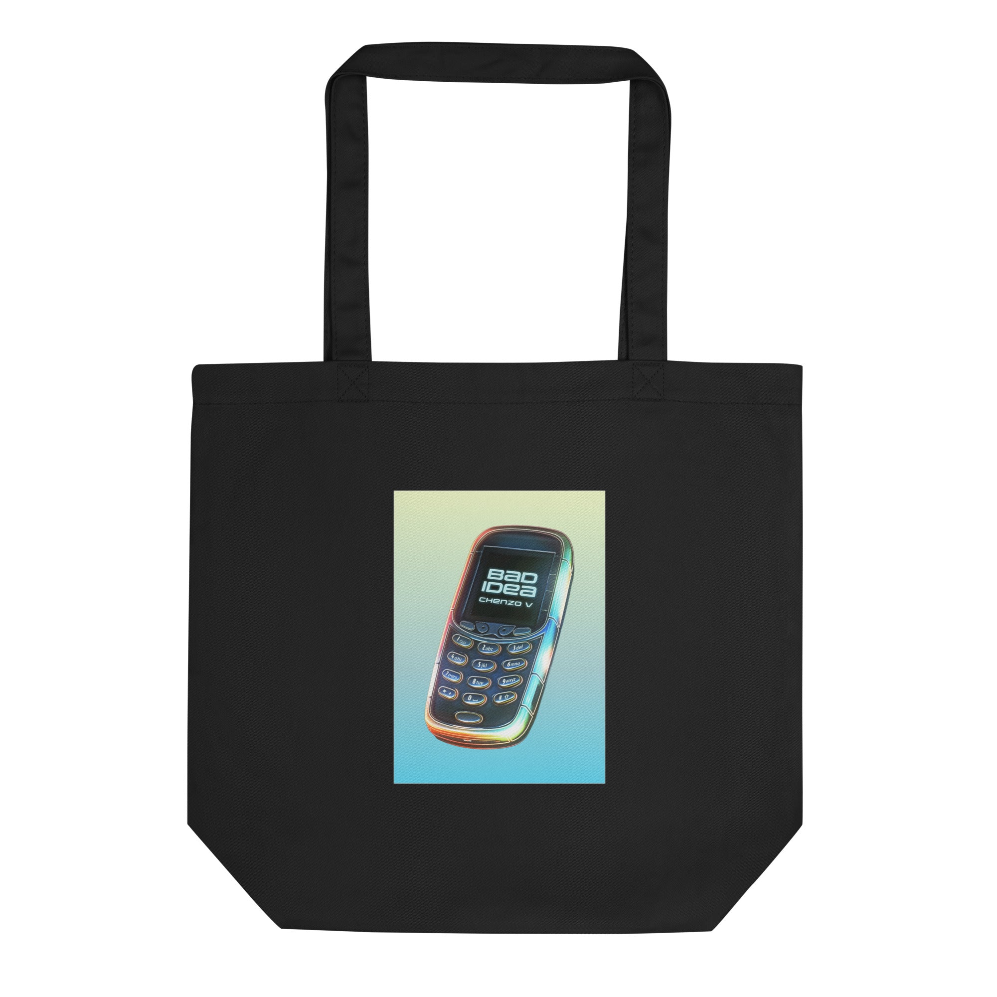 Bad Idea Phone Call | Black Eco Tote Bag