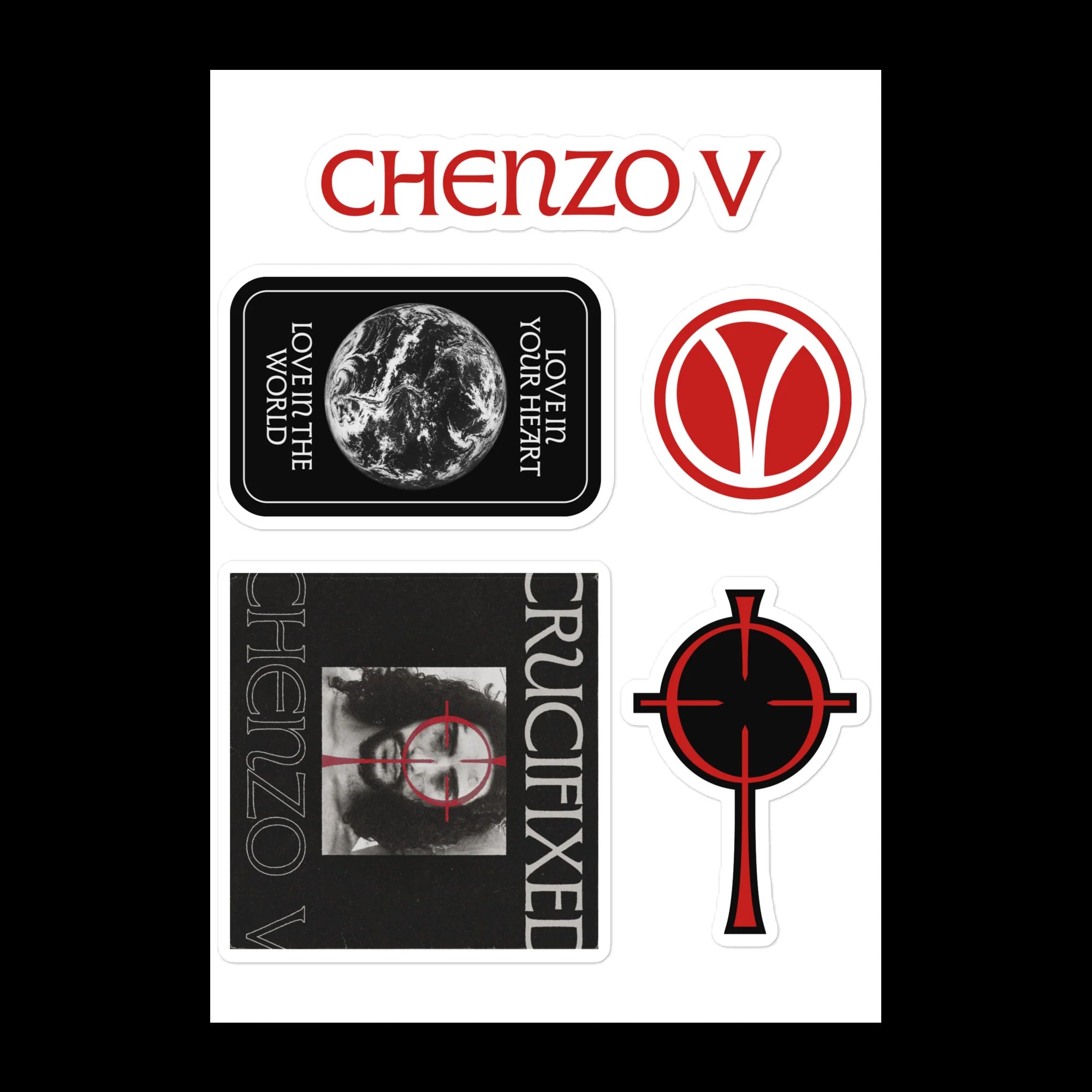 Crucifixed Sticker Sheet